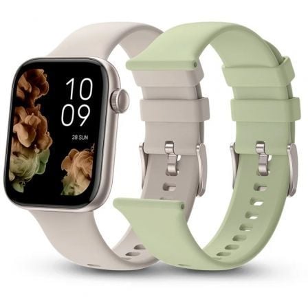 depau-SPC-RELOJ-SMART-DUO-2-WH Smartwatch SPC Smartee Duo 2 9650B/ Notificaciones/ Frecuencia Cardíaca/ Blanco/ Incluye Correa Extra - Imagen 1