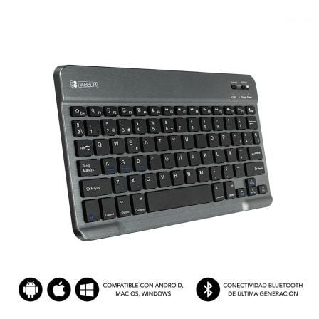 depau-SUB-TEC-SM0002 Teclado Compacto Inalámbrico Subblim Smart/ Gris - Imagen 1