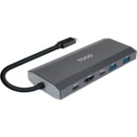 Docking USB Tipo-C TooQ TQE-2241G/ Ranura SSD M.2/ 1xHDMI/ 2xUSB/ 1xUSB Tipo-C/ 1xLector Tarjetas/ 1xUSB Tipo-C PD