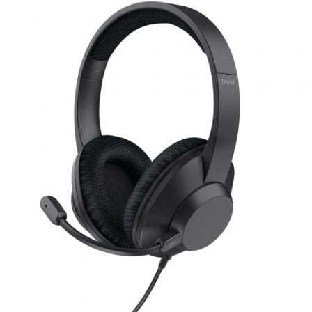depau-TRU-AUR-AYDA-MAX-USB-ENC-BK Auriculares Trust Ayda Max USB-ENC/ con Micrófono/ USB/ Negros - Imagen 1
