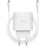 Cargador de Pared GaN Trust Maxo 45W/ 1xUSB Tipo-C/ Incluye Cable USB Tipo-C/ 45W