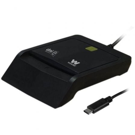 depau-WOX-DNI-PE26-200 Lector de DNI y Tarjetas Woxter PE26-200/ USB Tipo-C/ Negro - Imagen 1