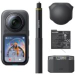 Cámara Digital Deportiva Insta360 X6 Pack Essential/ 8K/ Ángulo de visión 360º/ Negra/ Incluye Stick, 2x Baterías, Bolsa y Capuchón de Lente