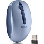 Ratón Ergonómico Inalámbrico NGS Fog Dual FOGDUALBLUE Silencioso/ Hasta 1600 DPI/ Azul