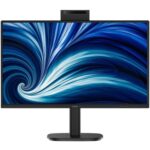 Monitor Profesional Philips 24B2N3200JH 23.8"/ Full HD/ Webcam/ Multimedia/ Regulable en altura/ Negro