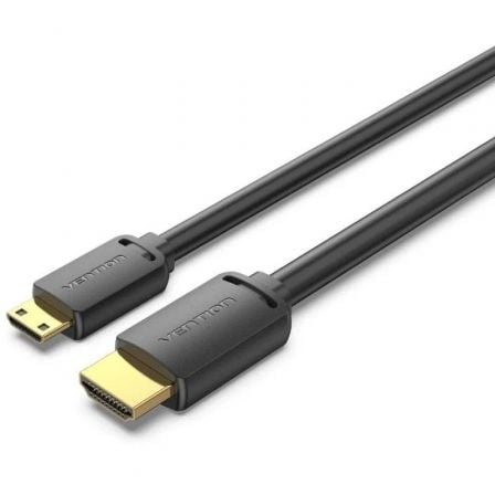 depau-VEN-CAB-AGHBH Cable HDMI 4K Vention AGHBH/ HDMI Macho - Mini HDMI Macho/ 2m/ Negro - Imagen 1