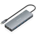 Docking USB Tipo-C Aisens ASUC-9P051-GR/ 1xDisplayPort/ 1xHDMI 4K/ 4xUSB/ 1xUSB Tipo-C/ 1xRJ45/ 1xUSB Tipo-C PD/ Gris
