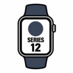 Apple Watch Series 12/ GPS/ 46mm/ Gris Espacial/ Correa Deportiva Azul Marino (M/L)