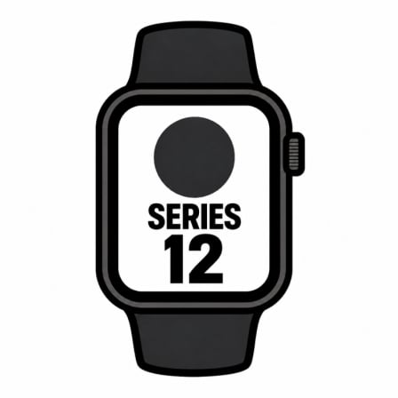 depau-APL-WATCH-MJG94QL-A Apple Watch Series 12/ GPS/ Cellular/ 46mm/ Negro/ Correa Deportiva Negra (M/L) - Imagen 1