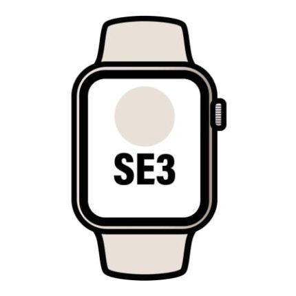 Apple Watch SE3/ GPS/ 40mm/ Caja de Aluminio Blanco Estrella/ Correa Deportiva Arena S/M