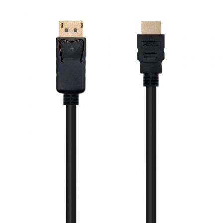 depau-NAN-CAB-10-15-4301-L150 Cable Conversor Nanocable 10.15.4301-L150/ Displayport Macho - HDMI Macho/ 1.5m/ Negro - Imagen 1