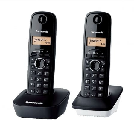 depau-PAN-TEL-KX-TG1612SP1 Teléfono Inalámbrico Panasonic KX-TG1612SP1/ Pack DUO/ Negro - Imagen 1