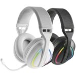 Auriculares Gaming Inalámbricos con Micrófono Mars Gaming MHW-QUASAR/ Jack 3.5/ Bluetooth/ Blancos