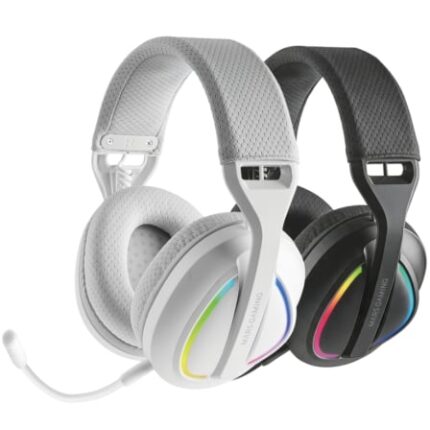 Auriculares Gaming Inalámbricos con Micrófono Mars Gaming MHW-QUASAR/ Jack 3.5/ Bluetooth/ Blancos