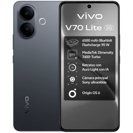 depau-VIVO-SP-V70-LI-5G-6-128-BK Smartphone Vivo V70 Lite 6GB/ 128GB/ 6.77"/ 5G/ Negro - Imagen 1