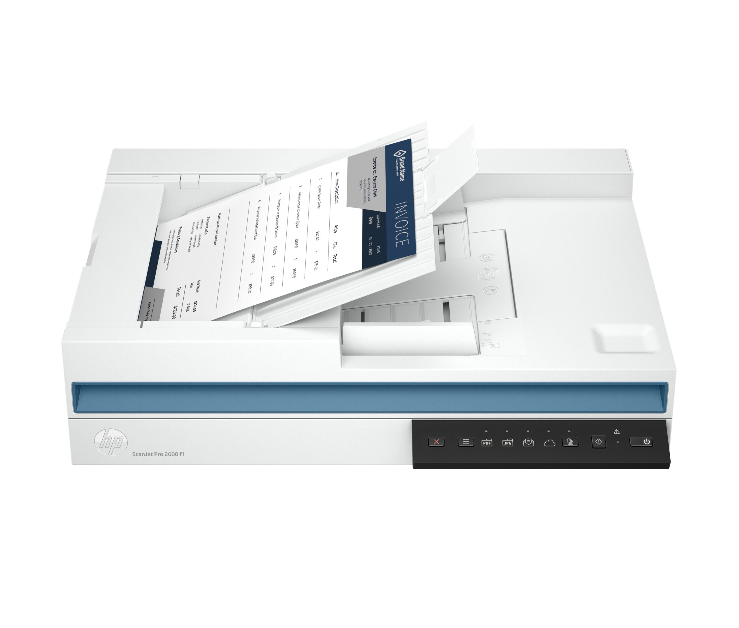 HP ScanJet Pro 2600 f1 Escáner de cama plana 1200 x 1200 DPI A4 Blanco HP ScanJet Pro 2600 f1 Escáner de cama plana 1200 x 1200 DPI A4 Blanco - Imagen 1