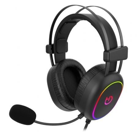 depau-HID-AUR-ERYS-ARGB-BK Auriculares Gaming con Micrófono Hiditec Erys ARGB/ Jack 3.5/ Negros - Imagen 1