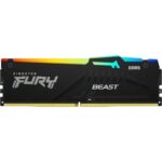 Memoria RAM Kingston FURY Beast RGB 32GB/ DDR5/ 6000MHz/ 1.35V/ CL36/ DIMM