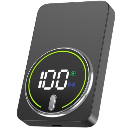 depau-LEO-BAT-PB-INAL-20-10000-BK Powerbank 10000mAh Leotec LEPOWW20W10K/ 20W/ Wireless/ Negra/ Incluye Cable USB Tipo-C - Imagen 1