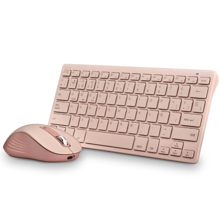 depau-NGS-TEC-SET-FANTASY-KIT-PK-F Teclado y Ratón Inalámbricos NGS Fantasy Kit/ Rosa/ Frances - Imagen 1