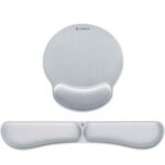 Pack de Reposamuñecas y Alfombrilla Ergonómica Subblim Ergo MemoryFlex/ Plateadas