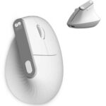 Ratón Vertical Inalámbrico Subblim Nature Vertical Ergo Dual Battery/ Batería Recargable/ Hasta 4000 DPI/ Blanco