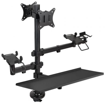 depau-TOO-SOPORTE-TQPM0003 Soporte de Mesa para TPV 2 Monitores TooQ TQPM0003/ Giratorio/ Inclinable/ Rotatorio/ hasta 9kg - Imagen 1