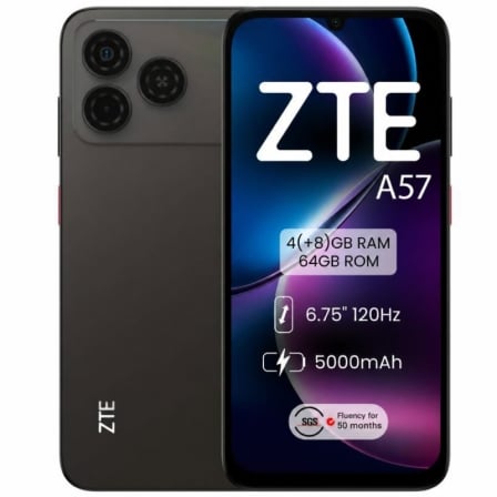 depau-ZTE-SP-A57-4-64-BK Smartphone ZTE A57 4GB/ 64GB/ 6.75"/ Negro - Imagen 1