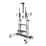 StarTech.com Carrito Soporte Móvil con Ruedas para TV de Pantalla Plana de 60 a 100 Pulgadas o 100kg - Soporte Rodante Ajustable en Altura para Televisor LCD