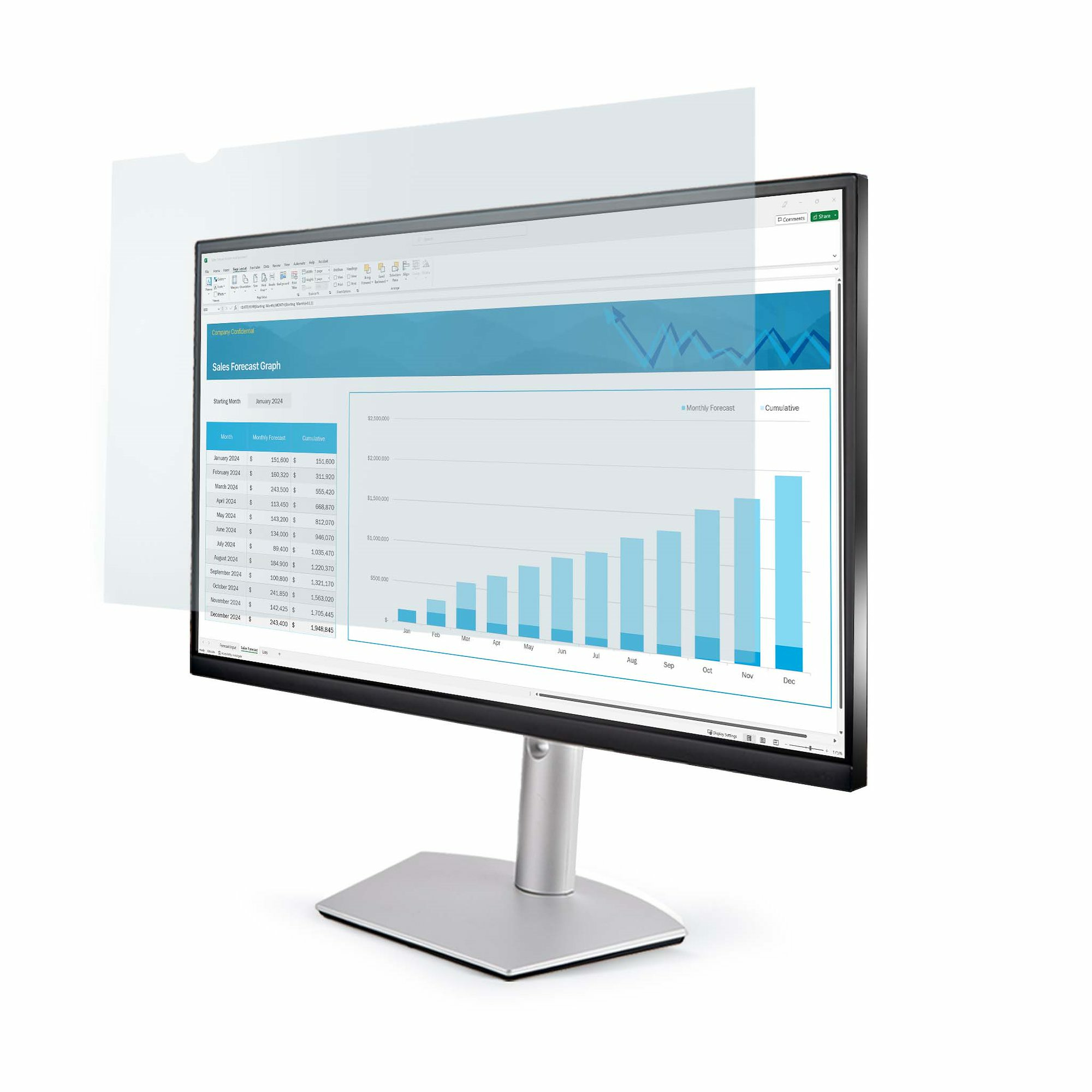 StarTech.com Filtro Anti Luz Azul de 16:10 para Monitor de 24" - Filtro de Luz Azul para Monitor de 24 Pulgadas - Reduce la Fatiga Visual - con Dos Opciones de Montaje - TAA StarTech.com Filtro Anti Luz Azul de 16:10 para Monitor de 24" - Filtro de Luz Azul para Monitor de 24 Pulgadas - Reduce la Fatiga Visual - con Dos Opciones de Montaje - TAA - Imagen 1