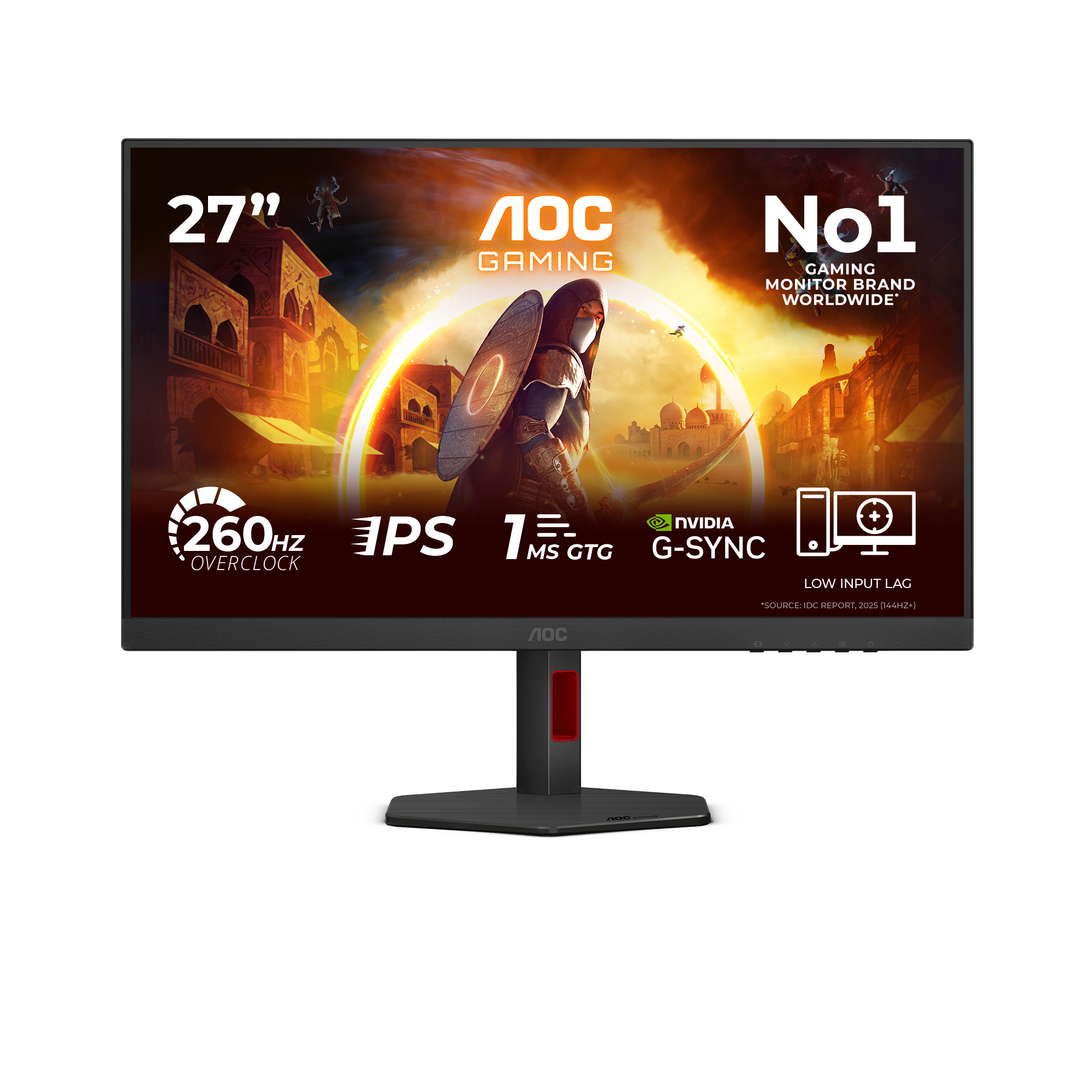 AOC G4 27G4ZR/69 pantalla para PC 68,6 cm (27") 1920 x 1080 Pixeles Negro, Rojo AOC G4 27G4ZR/69 pantalla para PC 68,6 cm (27") 1920 x 1080 Pixeles Negro, Rojo - Imagen 1