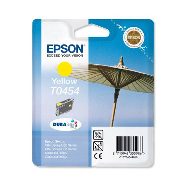 Tinta Original Epson T0454 Amarillo c13T045440 Tinta Original Epson T0454 Amarillo C13T045440 - Imagen 1