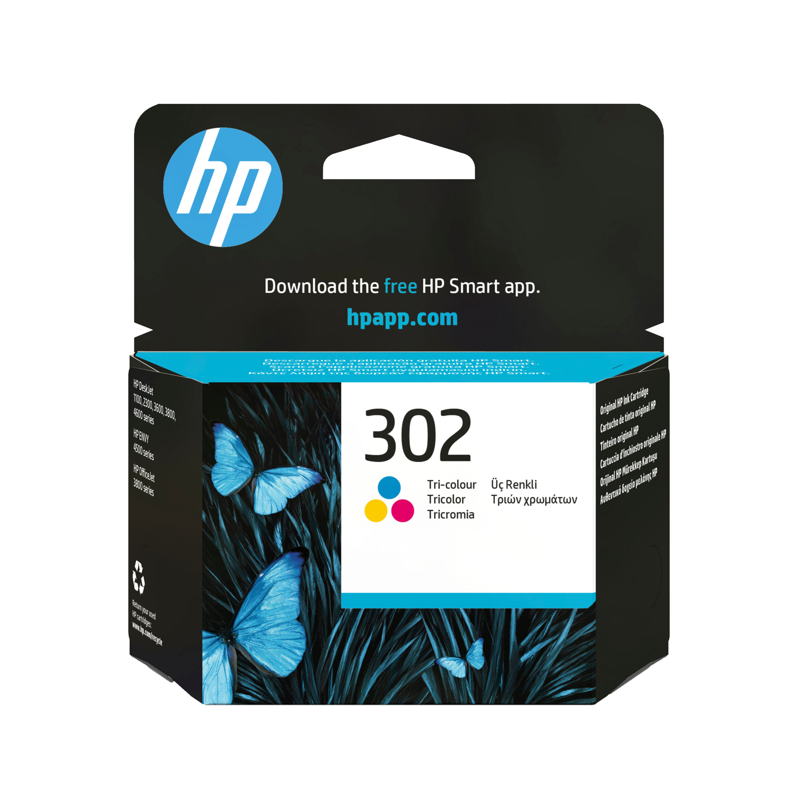 Tinta Original Hp n302 Color f6u65ae Tinta Original HP N302 Color F6U65AE - Imagen 1