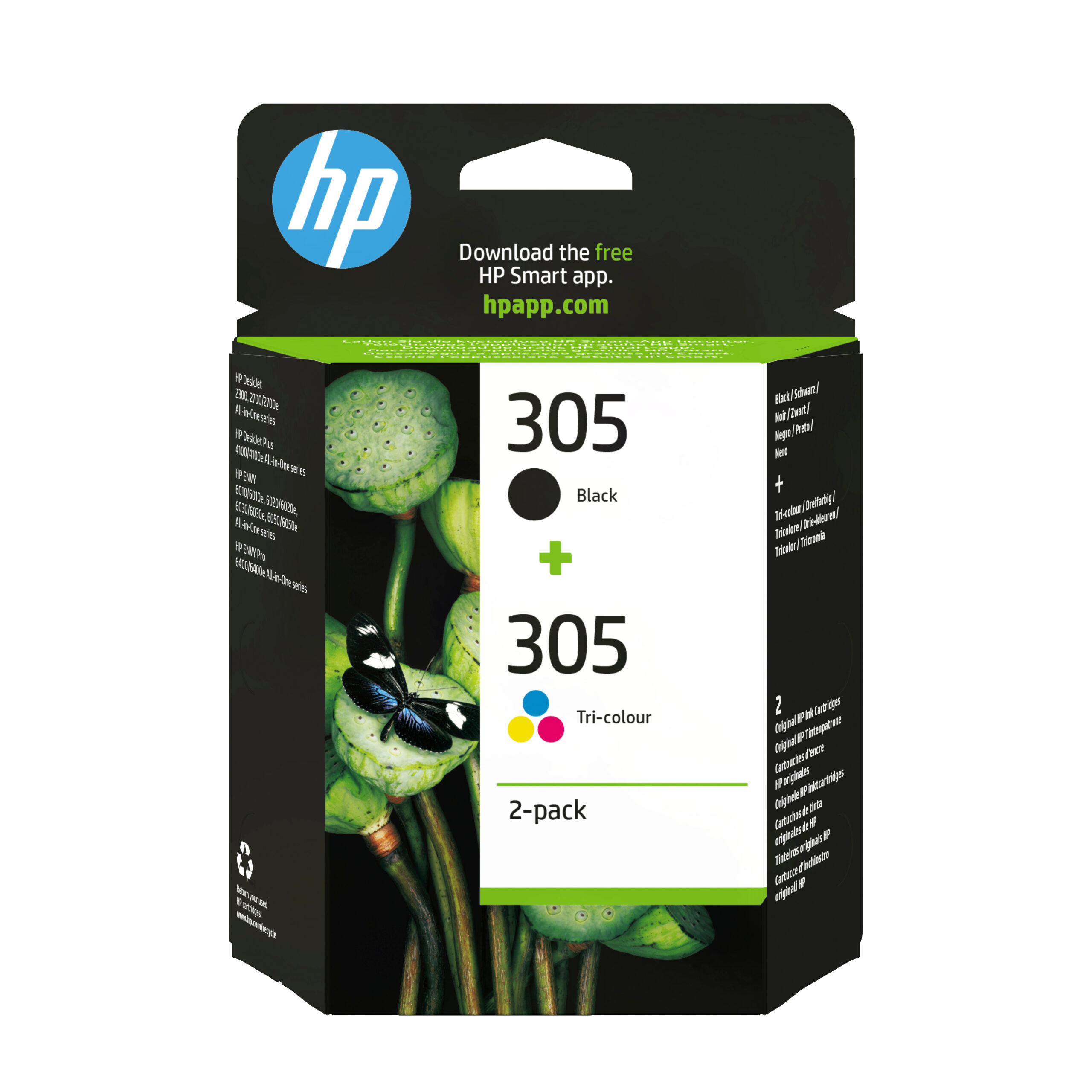 Tinta Original Hp Pack n305 Negro + Color 6zd17ae Tinta Original HP Pack N305 Negro + Color 6ZD17AE - Imagen 1