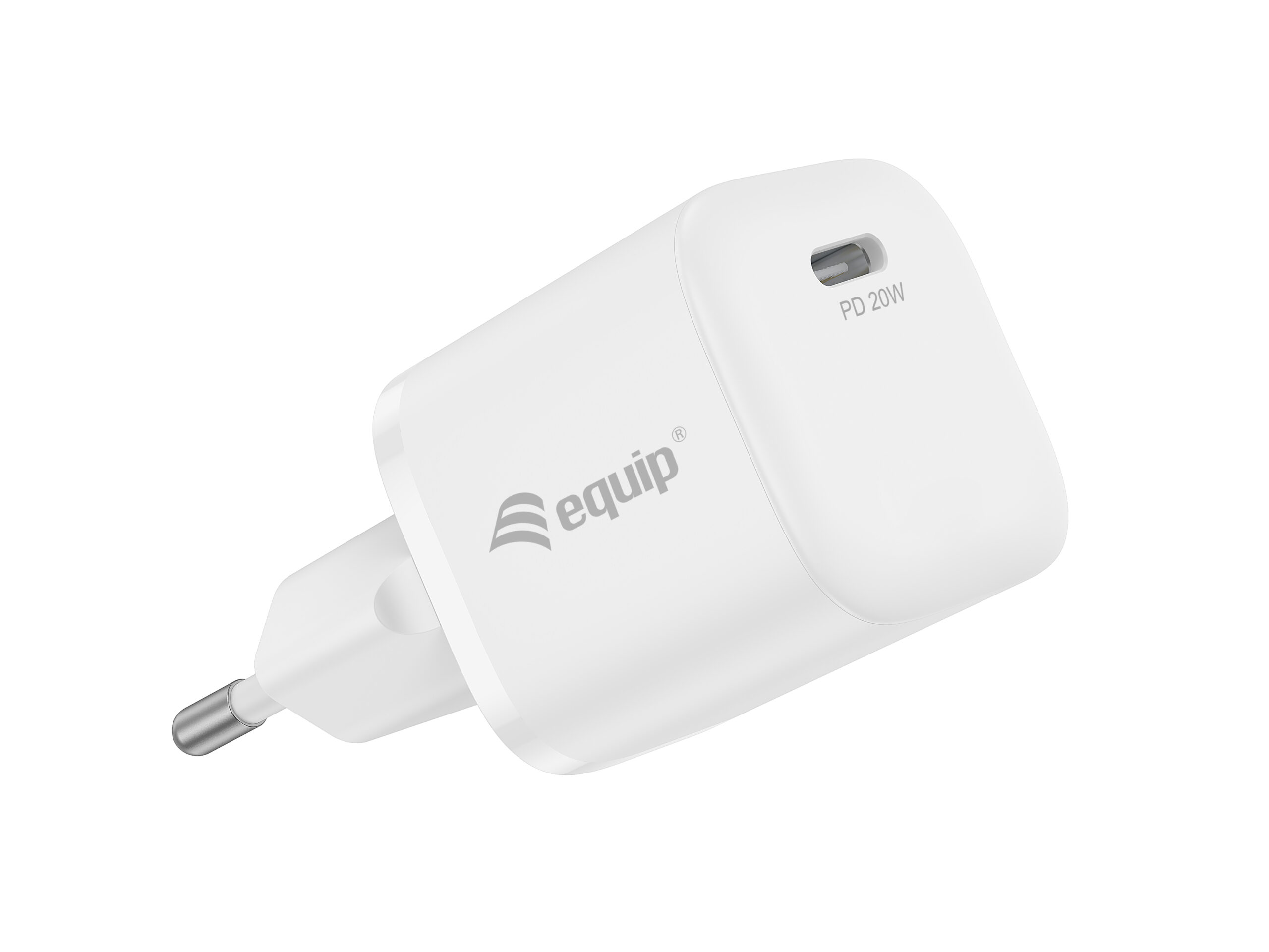 Cargador de red Type-C / 20w PD 3.0 / Carga rapida / Blanco / Pack 25 unids / EQ245530 / Equip Cargador de red Type-C / 20W PD 3.0 / Carga rapida / Blanco / Pack 25 unids / EQ245530 / Equip - Imagen 1