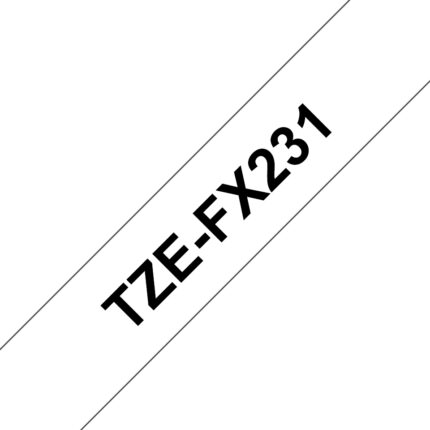 Cinta original Brother Laminada TZE-FX31 Blanco/Negro 12MMX8M