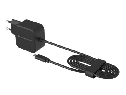 Cargador de red Type-C / 67W PD/ GAN / Cable incorporado / Negro / OZUL04BE / Conceptronic
