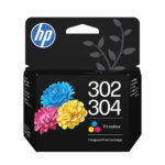 Tinta Original HP Pack N302 / N304 Negro + Color B82L1AE / X4D37AE / 3JB05AE