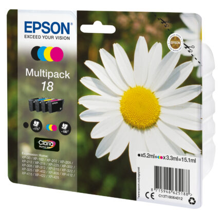 Tinta original Epson T1806 multipack 4 colores C13T18064012