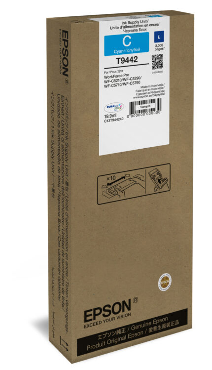 Tinta original Epson T9442 cian C13T944240 3.000 páginas
