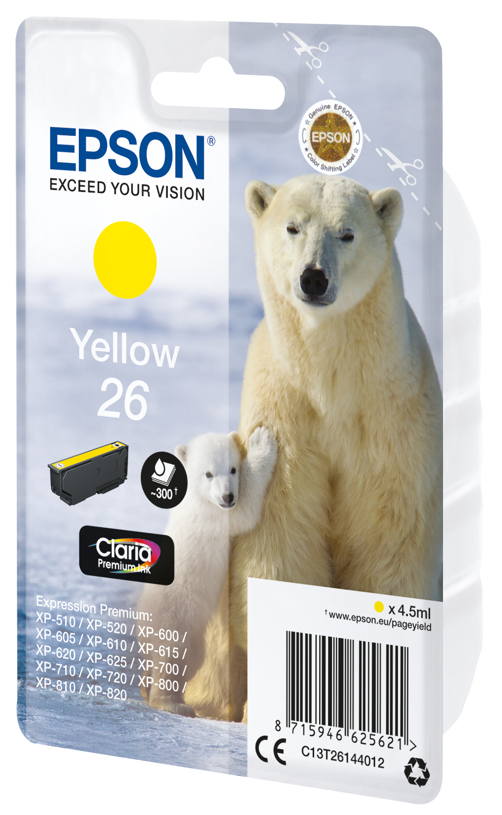 Tinta original Epson T2614 amarillo C13T26144012 4.5ML Tinta original Epson T2614 amarillo C13T26144012 4.5ML - Imagen 1