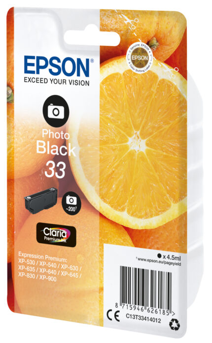 Tinta original Epson T3341 negro C13T33414022 4.5ML - con alarma