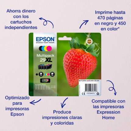 Tinta original Epson T2986 multipack 4 colores C13T29864012