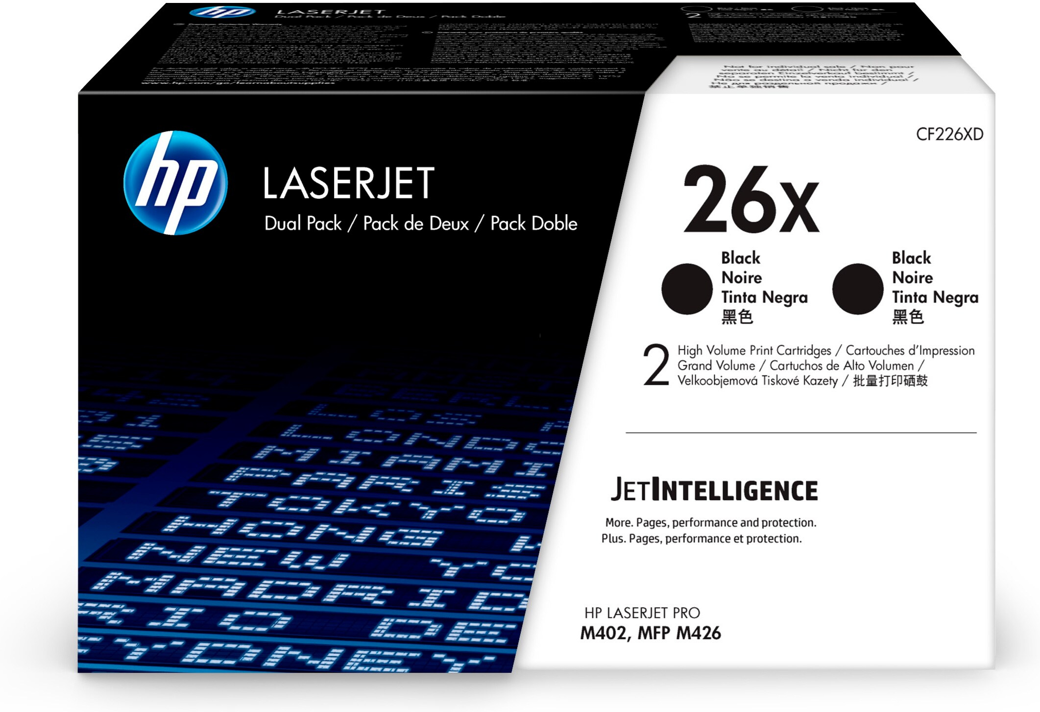 Pack 2 unidades tóner originales HP CF226XD negro 26X 18.000 páginas Pack 2 unidades tóner originales HP CF226XD negro 26X 18.000 páginas - Imagen 1