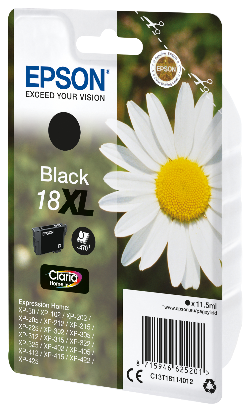Tinta original Epson T1811 xl negro C13T18114022 11.5ML – con alarma Tinta original Epson T1811 xl negro C13T18114022 11.5ML - con alarma - Imagen 1