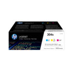 Pack 3 unidades tóner originales HP CF372AM cian / magenta / amarillo 304A 2.800 páginas