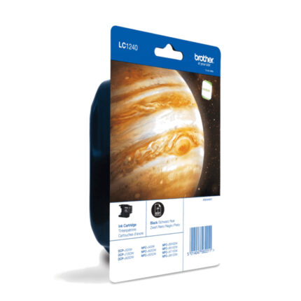 Tinta original Brother LC1240BKBP negro 7.1ML + alarma