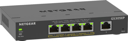 NETGEAR GS305EP Gestionado L2/L3 Gigabit Ethernet (10/100/1000) Energía sobre Ethernet (PoE) Negro
