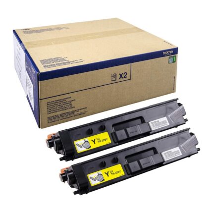 Pack 2 unidades tóner original Brother TN-329Y amarillo 12.000 páginas