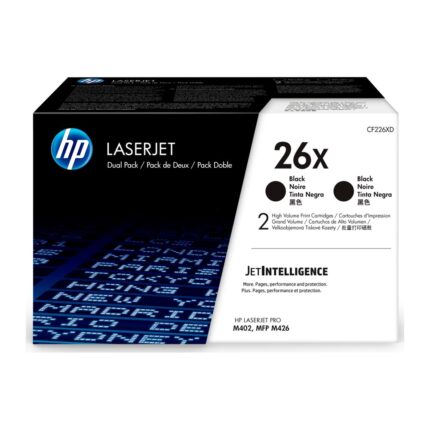 Pack 2 unidades tóner originales HP CF226XD negro 26X 18.000 páginas